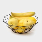 Фруктовница Доляна «Геометрия», чёрная - Фото 2