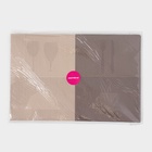 Салфетка кухонная «Ресторан», 40×30 см, цвет коричневый (12 шт) - фото 809559574