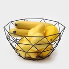 Фруктовница Доляна «Геометрия», 27×27×14 см, чёрная - Фото 2