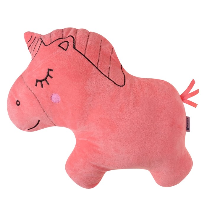 Подушка декоративная Крошка Я «Единорог», цвет розовый, 48х38см, велюр, 100% полиэстер - Фото 1