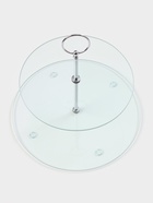 Фруктовница 2-х ярусная круглая Доляна, d=25/20 см, стекло, прозрачная - Фото 2