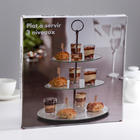 Фруктовница стеклянная 3-х ярусная круглая, d=30/25/20 см, цвет прозрачный - Фото 4