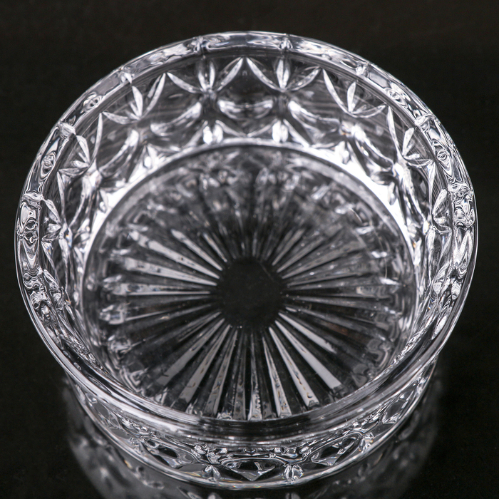 Сахарница стеклянная «Круги», 250 мл, 10,5×10,5 см, с крышкой - фото 1905533940