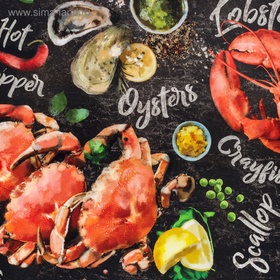 Кухонное полотенце «Этель. Лобстер», 40×73 см, 100% хлопок, саржа 190 г/м5