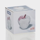 Сахарница «Яблоко», 300 мл, 10×11 см, стекло - Фото 6