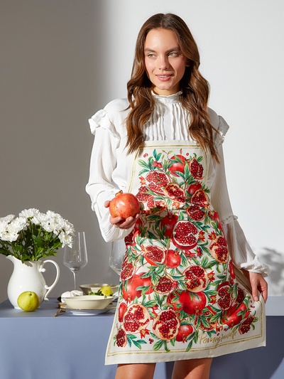 Фартук «Этель: Гранаты» 70×60 см, 100% хлопок, саржа 190 гр/м²
