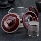 Чайник стеклянный заварочный «Бруно», 750 л, 16×11,5×13 см, с металлическим ситом, цвет коричневый - Фото 4