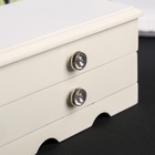 Шкатулка для украшений «Комод с ящиком», дерево, белая, 9×10×16 см 3591838