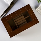 Шкатулка для украшений «Клетка», дерево, коричневая, 13.8×16.5×24 см 3591856