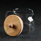 Чайник стеклянный заварочный с бамбуковой крышкой Magistro «Эко», 400 мл - фото 4266984