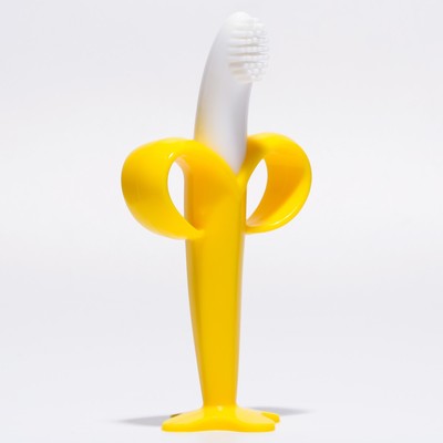 Прорезыватель - массажер «Банан», силиконовый, на ножке, Крошка Я