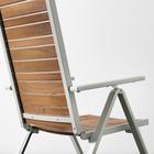 Кресло ШЭЛЛАНД, регулируемая спинка, складное, светло-коричневый - Фото 4