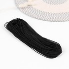 Резинка шляпная, 1.5 мм, 50±1 м, чёрная - Фото 1