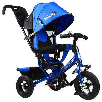 Велосипед трёхколёсный Micio Classic Air, надувные колёса 10"/8, цвет синий