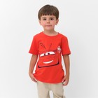 Футболка детская Disney "Молния", рост 98-104 (30), красный - фото 8784288