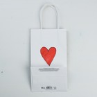 Пакет подарочный крафтовый, упаковка, «Love you», 12 х 21 х 9 см - Фото 5