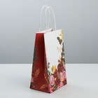 Пакет подарочный крафтовый «Счастье рядом», 12 × 21 × 9 см - Фото 3