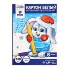 Картон белый А4, 8 листов двусторонний, мелованный, блок 230 г/м², EXTRA белизна, в папке, Calligrata TOP - Фото 6