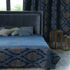 Штора портьерная Этель «Версаль» 160×270 см, цвет синий, 100% п/э - Фото 4