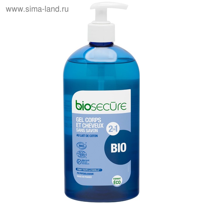 Очищающий гель для тела и волос Biosecure, 730 мл - Фото 1