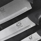 Набор кухонных ножей «Энеолит», 3 предмета, лезвие 8,5 см, 17 см, 20 см, цвет чёрный - Фото 2