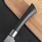 Нож кухонный Доляна «Элит», лезвие 20 см, цвет чёрный - Фото 4