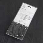 Набор кухонных ножей «Энеолит», 3 предмета: лезвие 8,5 см, 15 см, 17 см, цвет чёрный - Фото 4