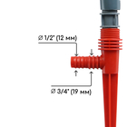 Распылитель 5−лепестковый, штуцер под шланги 1/2" (12 мм) − 5/8" (16 мм) − 3/4" (19 мм), пика, пластик, Greengo - Фото 4