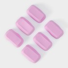 Формы для выпечки кексов Доляна «Риб. Прямоугольник», силикон, набор 6 шт, 8×4,5×2,5 см, сиреневые - Фото 6