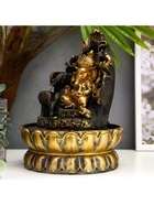 Фонтан настольный с подсветкой «Золотой Ганеша на ажурном троне», от сети, 28×20.5×20.5 см - Фото 6