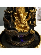 Фонтан настольный с подсветкой «Золотой Ганеша на ажурном троне», от сети, 28×20.5×20.5 см - Фото 7