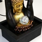 Фонтан настольный от сети, подсветка "Будда и рука" 35х20х25 см - фото 8445522