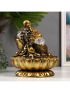 Фонтан настольный с подсветкой «Золотой хотей и слитки золота», от сети, 31×24×24 см - Фото 5