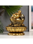 Фонтан настольный с подсветкой «Золотой хотей и слитки золота», от сети, 31×24×24 см - Фото 7