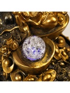 Фонтан настольный с подсветкой «Золотой хотей и слитки золота», от сети, 31×24×24 см - Фото 8