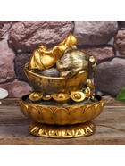 Фонтан настольный с подсветкой «Золотой хотей и слитки золота», от сети, 31×24×24 см - Фото 10