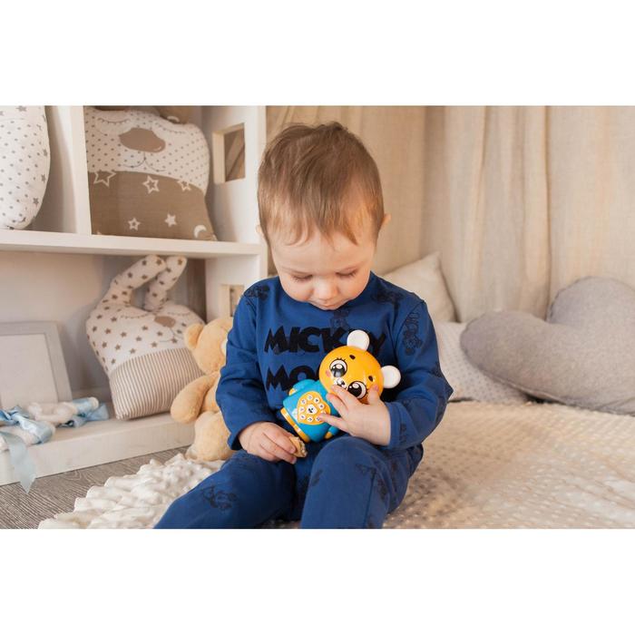 Музыкальная игрушка «Любимый дружок: Медвежонок», поёт песни, рассказывает сказки, ушки мигают цветными огоньками - фото 1881943013