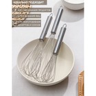 Набор венчиков для взбивания Доляна «Стандарт», 3 шт.: 30 см, 25 см, 21 см, нержавеющая сталь, серебристый - Фото 2