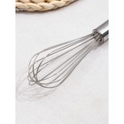 Набор венчиков для взбивания Доляна «Стандарт», 3 шт.: 30 см, 25 см, 21 см, нержавеющая сталь, серебристый - Фото 4