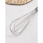 Набор венчиков для взбивания Доляна «Стандарт», 3 шт.: 30 см, 25 см, 21 см, нержавеющая сталь, серебристый - Фото 6