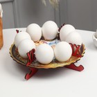 Пасхальная подставка на 8 яиц "Девочка с ягнёнком", 19,5×19,5 см - Фото 3