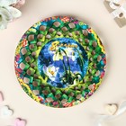 Конфетница «8 Марта, подснежники», d=19.5 см, дерево, разноцветная - Фото 2