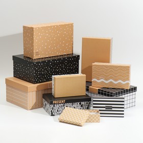 Набор подарочных коробок 10 в 1 «Универсальный», 12 × 7 × 4 - 32.5 × 20 × 12.5 см
