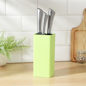 Подставка для ножей с наполнителем «Нежность», 10×22 см, цвет зелёный