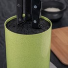 Подставка для ножей с наполнителем «Нежность», 22×11 см, цвет зелёный - Фото 3