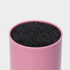 Подставка для ножей с наполнителем Доляна «Нежность», 22×11 см, цвет розовый - Фото 4