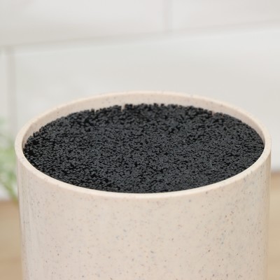 Подставка для ножей с наполнителем Доляна «Нежность», 22×11 см, цвет бежевый