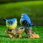 Фигура "Птицы на ветке" жёлтая, 12х15х10см - Фото 3