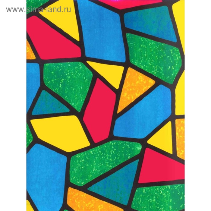 Самоклеящаяся пленка "Colour decor" 9047, витраж геометрия крупная 0,45х8 м - Фото 1