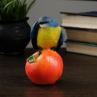 Садовая фигура "Птица на яблоке" цветная, 12х8,5см - Фото 1
